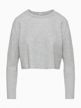 Aritzia TNA Baby Waffle Knit Long Sleeve Top XS Grey Matching Sweatpants Availab